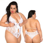Body Plus Size com Luvas em Renda