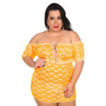 Camisola Plus Size Ciganinha Renda Ombro a Ombro com Calcinhaq