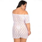 Camisola Plus Size Estilo Ciganinha em Renda Transparente