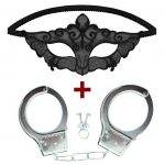 Kit Máscara Seduction e Algema de Metal Surpreenda