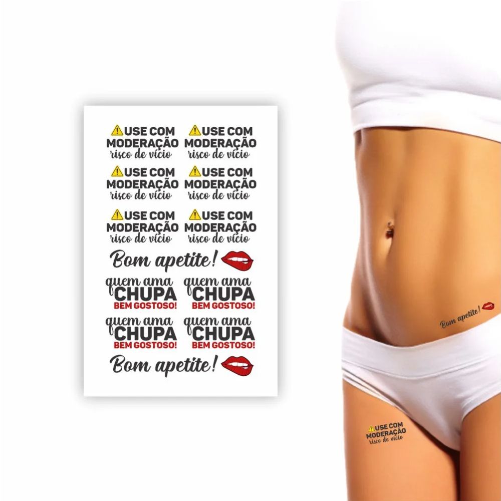 Tatuagem Temporária Com Frases Ousadas Quem Ama - SutilSexy Moda Íntima  Sensual SexShop