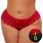 Calcinha Plus Size Fio Dental Tailandesa Perolas Brilham na Luz Negra