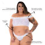 Conjunto Plus Size Ciganinha Top Ombro a Ombro e Fio Dental