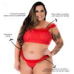 Conjunto Plus Size Ciganinha Top Ombro a Ombro e Fio Dental
