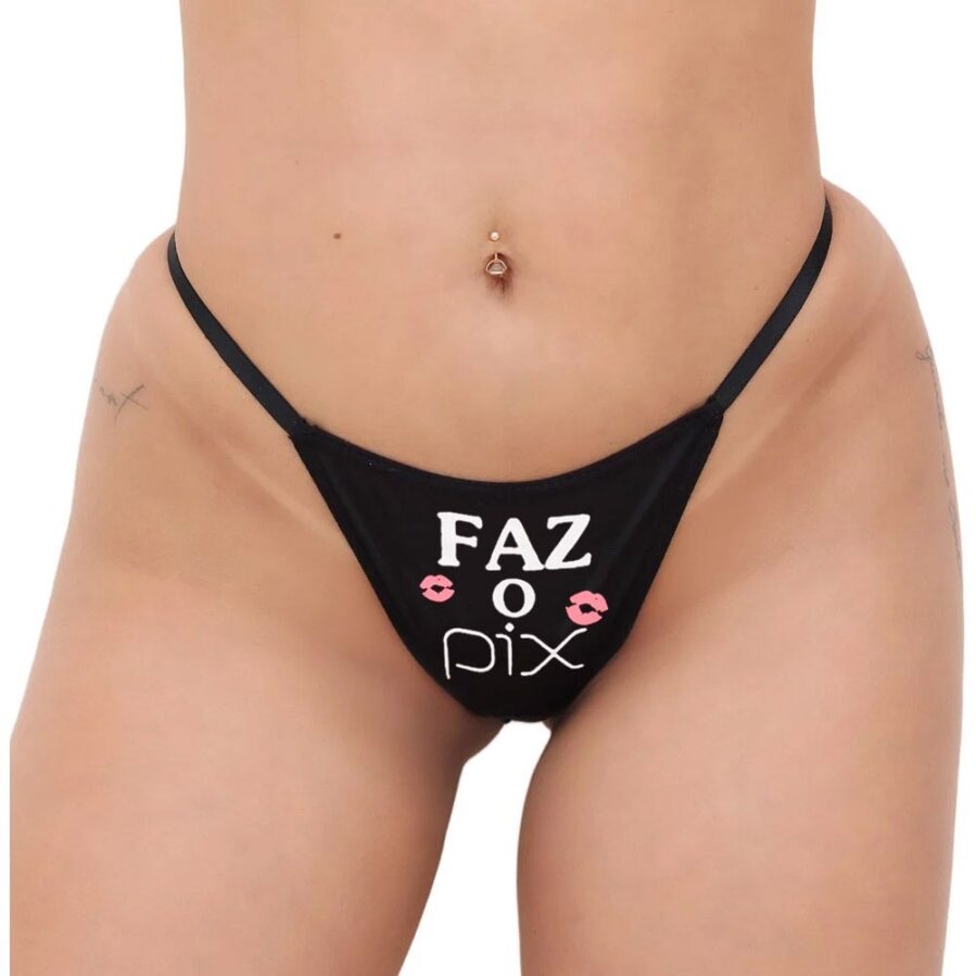 Calcinha Hotwife Faz o PIX Com Gargantilha