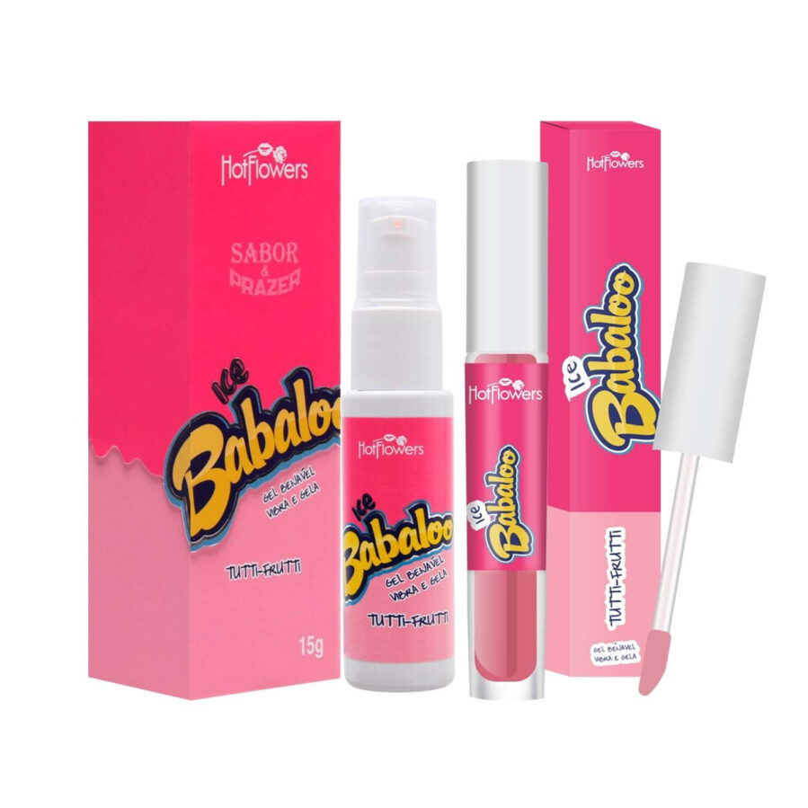 Kit Excitante e Gloss Babaloo Ice Vibrante Refrescante