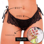 Calcinha Tailandesa Dupla Abertura Com Perolas Para Massagem Sensual