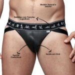 Cueca Sensual Jockstrap Cirrê Kama Sutra Faixa Dupla Bumbum a Mostra