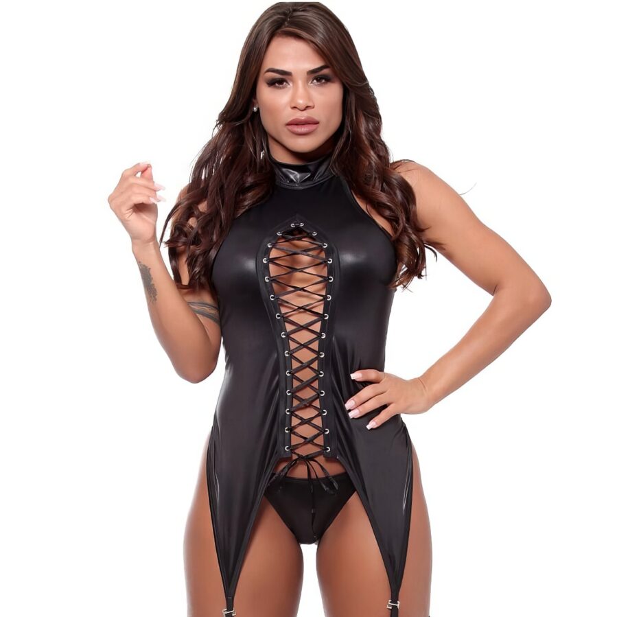 Body Cirrê Couro Sintético com Decote Trançado – Estilo, Charme e Conforto